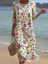 RIANNA | ELEGANT FLORAL PATTERN DRESS