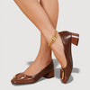 FIANNA | ORTHOPAEDIC CROCO BLOCK HEELS