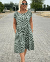 AMY | ROUND NECK ELEGANT DRESS