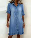 GISELLE | COMFORTABLE DENIM-STYLE DRESS