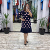 RÓISÍN | PLEATED POLKA DOT DRESS