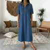 Lunessa™|  Denim Midi Shirt Dress