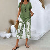 Lunessa™ |  Hem Top & Floral Crop Pants Set