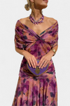 ROSA | LONG FLORAL V-NECK DRESS