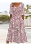 CARLINE | ELEGANT TUMMY-FLATTERING POLKA DOT MIDI DRESS