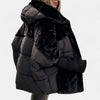 LAOISE | OVERSIZED HOODED PATCHWORK PUFFER JACKET